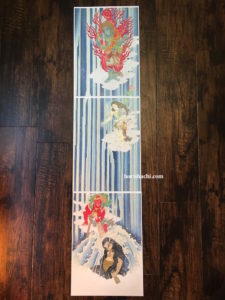 文覚那智滝荒行　Mongaku Fudo myo o and 2attendants vertical triptych